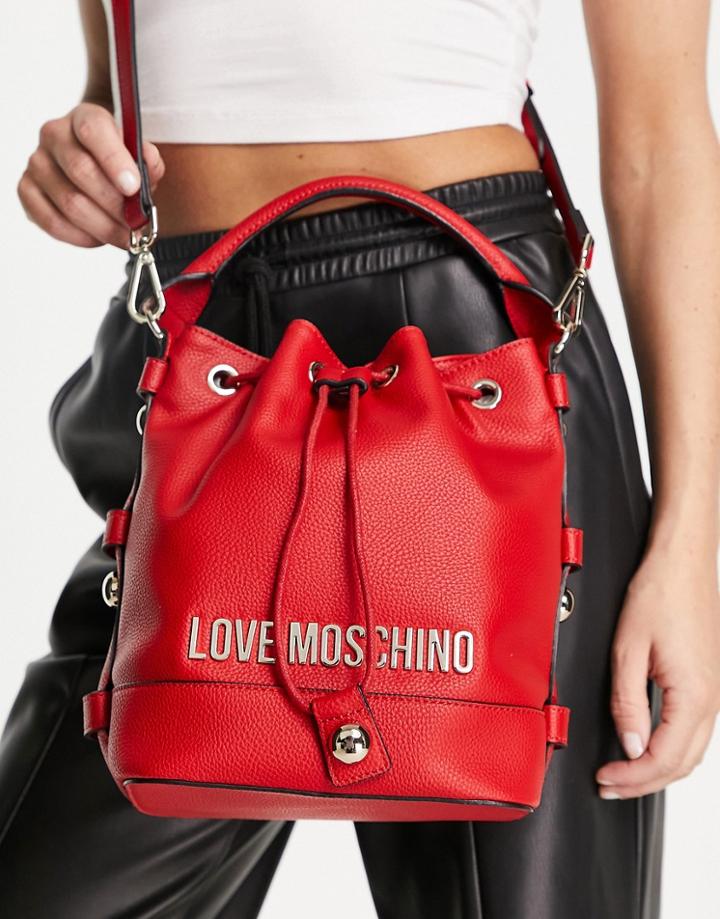 Love Moschino Small Bucket Bag In Red