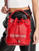 Love Moschino Small Bucket Bag In Red