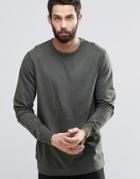 Only & Sons Sweatshirt With 3/4 Length Sleeves - Brushed Nickel