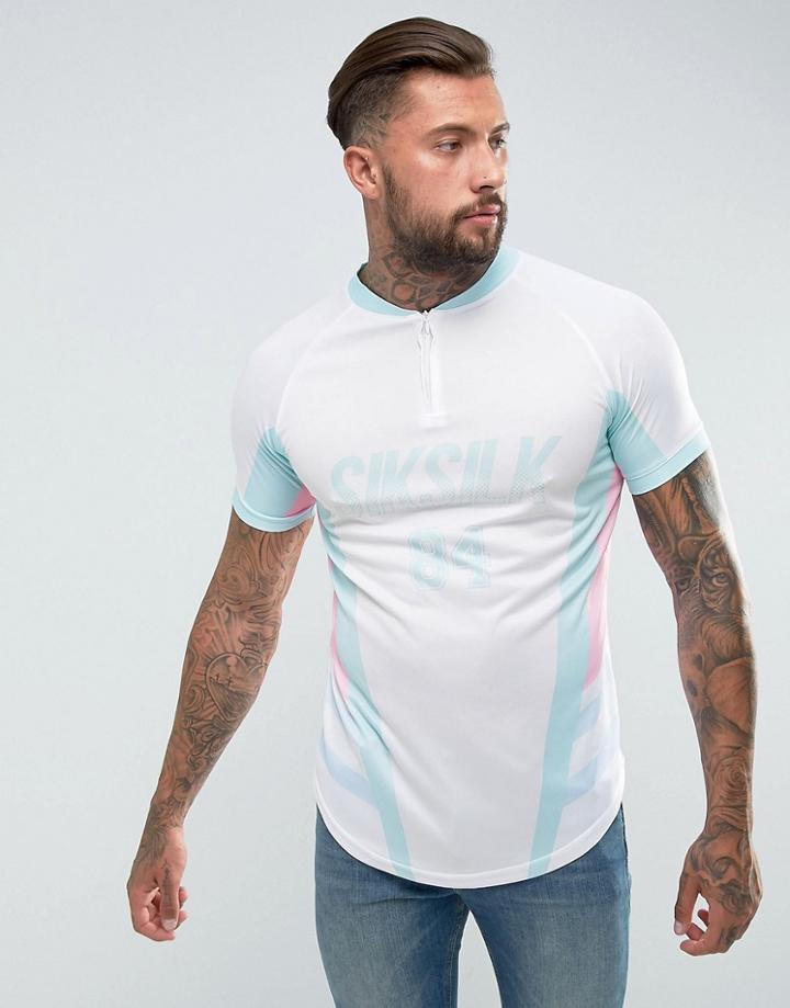 Siksilk Muscle Retro T-shirt In White - White