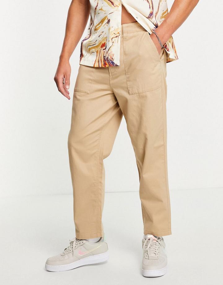 Farah Hawtin Relaxed Fit Pants In Sand-neutral