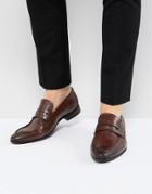 New Look Faux Leather Loafers In Dark Brown - Brown