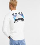 Vans Mountain Back Print Long Sleeve T-shirt In Cream Exclusive At Asos-white