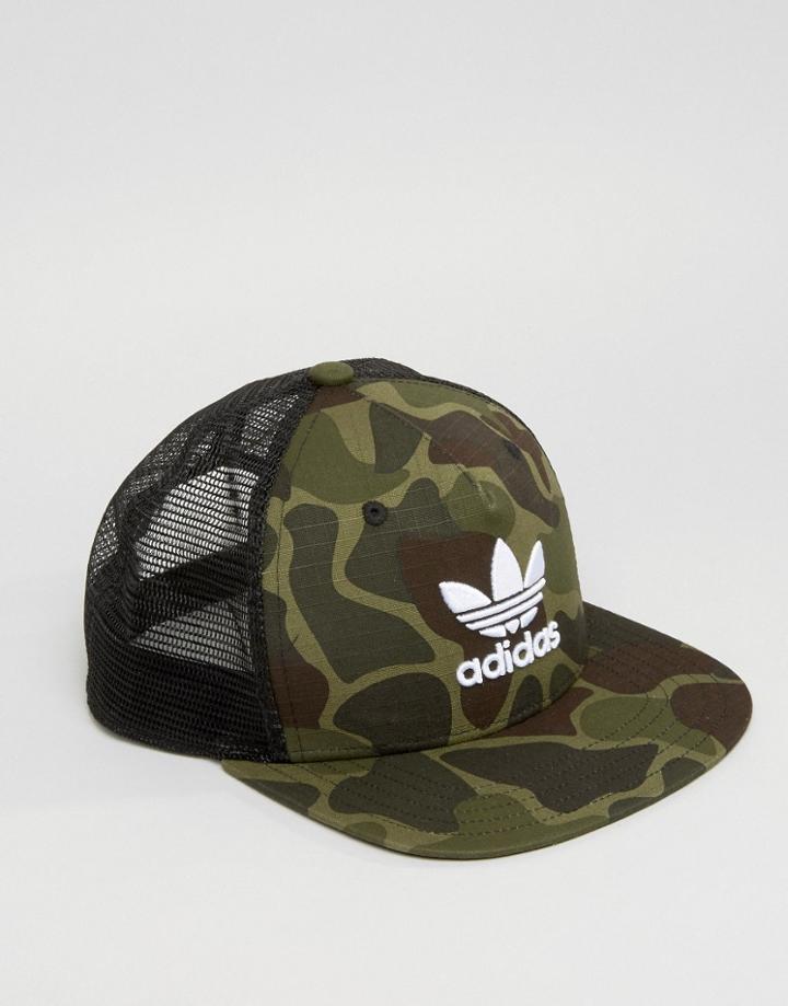 Adidas Originals Trucker Cap In Camo Bk7476 - Multi