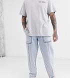 Reclaimed Vintage Jeans In Tapered Fit With Panels-blue