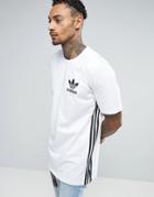Adidas Originals Longline T-shirt In White Bk7592 - White