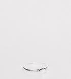 Asos Design Sterling Silver Ring With Folded Heart - Silver