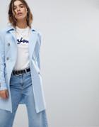 Miss Selfridge Exclusive Belted Trench - Blue