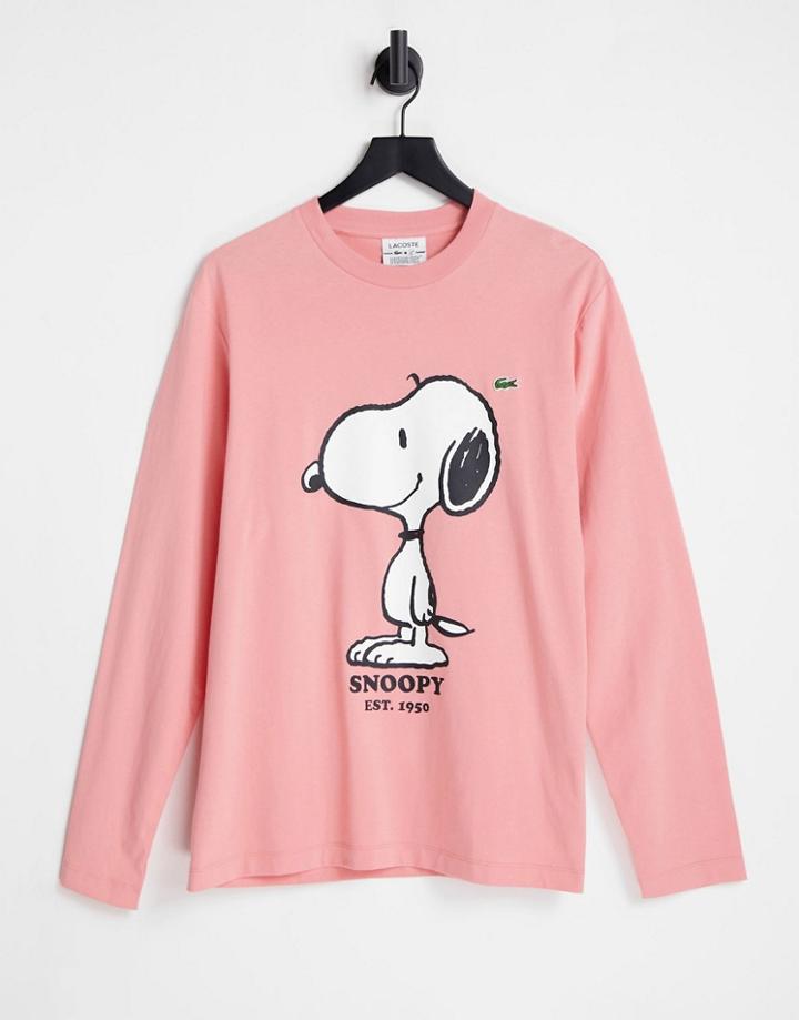 Lacoste X Peanuts Snoopy T-shirt In Pink