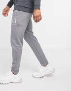 Armani Exchange Icon Ax Large Logo Sweat Sweatpants In Gray-grey