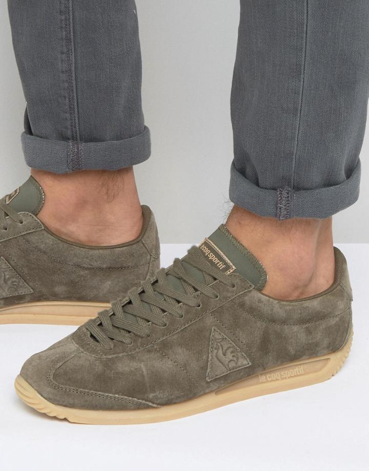 Le Coq Sportif Quartz Sneakers In Khaki Exclusive To Asos - Green