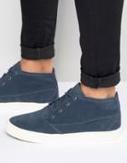 Pointer Randall Mid Sneaker In Suede - Blue