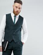 Selected Homme Skinny Vest In Forest Green - Green