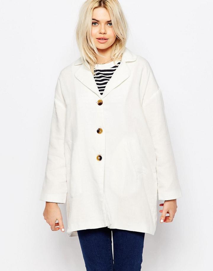 The Whitepepper Oversized Lightweight Jacket - White