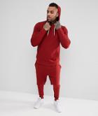 Asos Tracksuit Hoodie/tapered Joggers In Red - Red