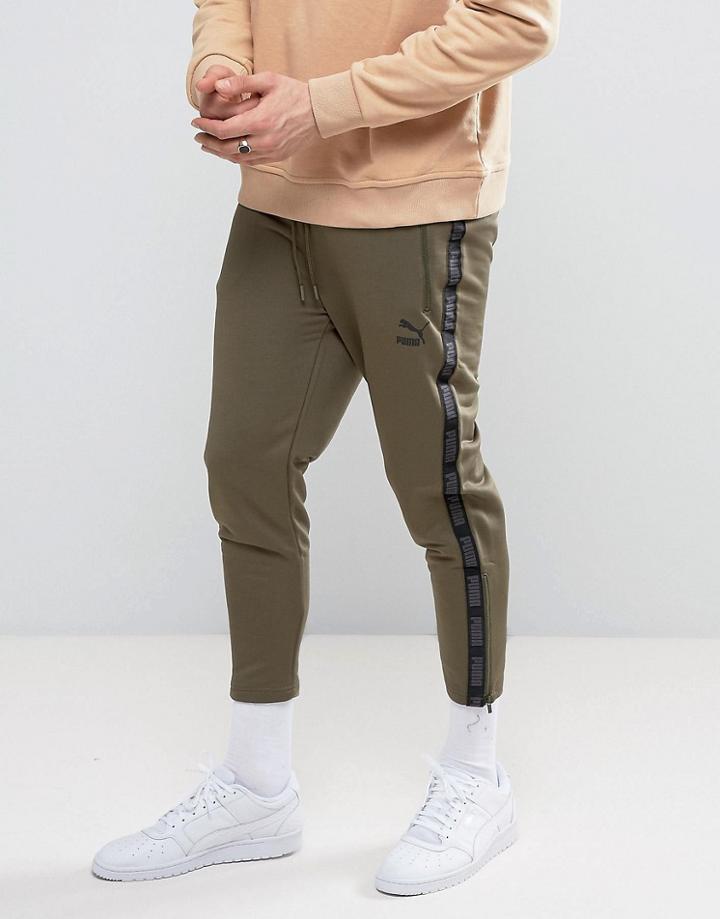 Puma Vintage Joggers In Navy - Green