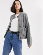 Native Youth Cardigan In Chunky Knit