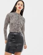 Unique21 Pu Wrap Mini Skirt - Black
