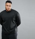 Asos 4505 Plus Sweatshirt In 4 Way Stretch Jersey - Black