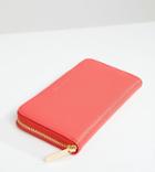 Estella Bartlett Coral Zip Around Purse - Red