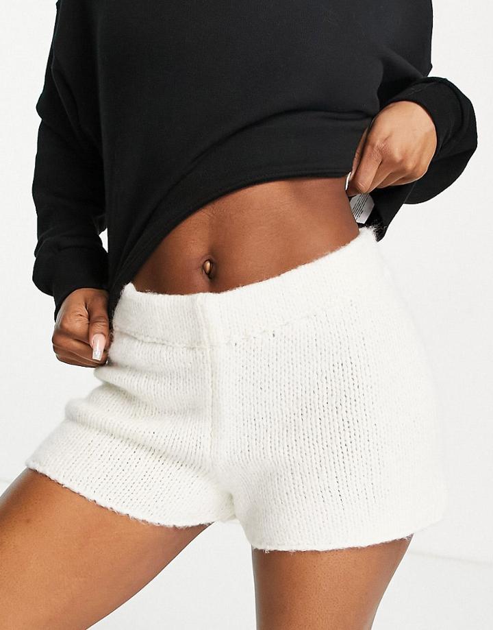 Na-kd Knitted Shorts In Off White