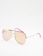 Skinnydip X Barbie Aviator Sunglasses In Pink