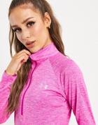Under Armour Training Tech 1/2 Zip Long Sleeve Top In Pink