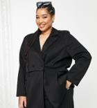 Extro & Vert Plus Oversized Blazer With Panel In Black