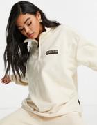 Napapijri Patch 1/2 Zip Fleece In Cream-white
