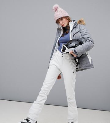 Protest Lole Softshell Snow Pants In White - White