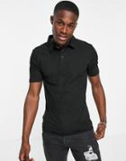 Le Breve Muscle Fit Polo In Black