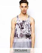 Reclaimed Vintage Ltd Edition Tank With Baller Print - White