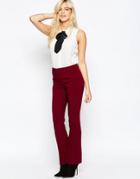 Oasis Crepe Bootcut Pant - Red