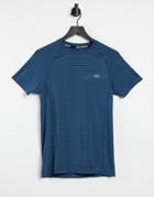 Asos 4505 Muscle Workout T-shirt In Spacedye Heather-blues