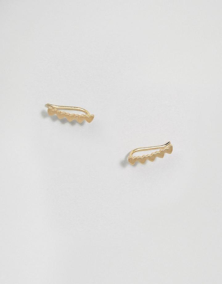 Pilgrim Gold Plated Heart Stud Earrings - Gold