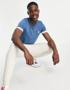 Le Breve Double Layer T-shirt In Blue Stone-blues