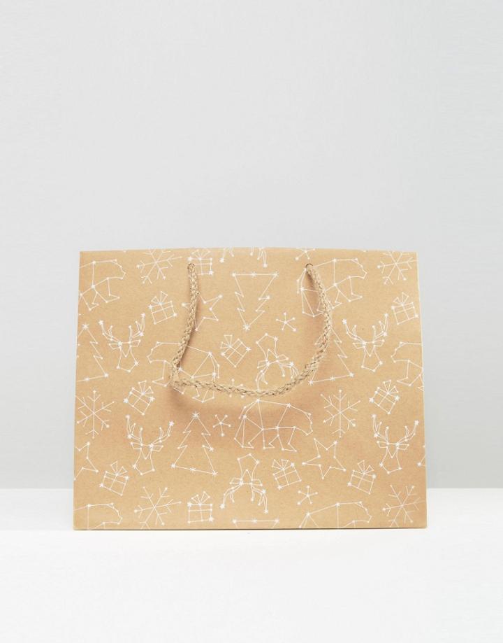 Paperchase Holidays Constellations Medium Gift Bag - Multi