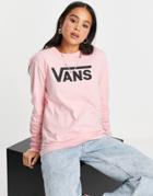 Vans Flying V Classic Long Sleeve T-shirt In Pink