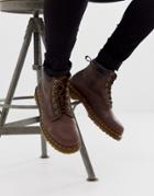 Dr Martens 939 6 Eye Boots In Brown Leather - Brown