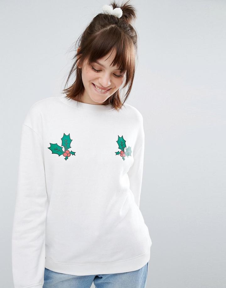 Daisy Street Holidays Holly Sweater - Cream