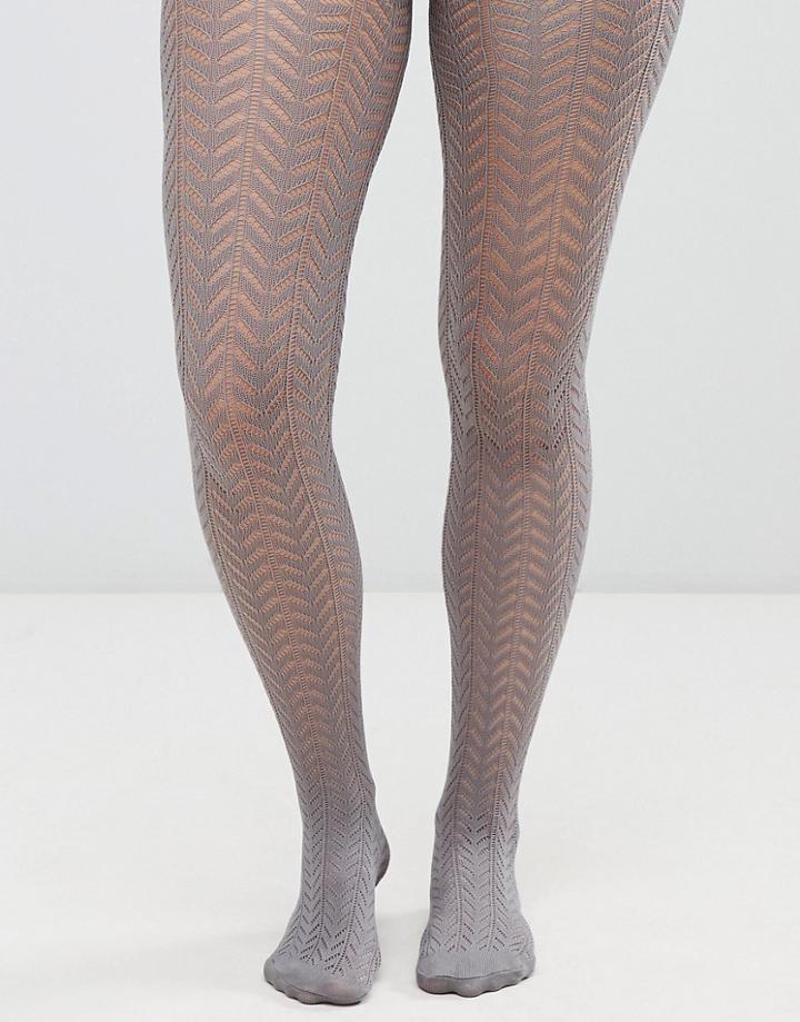 Asos Design Pelerine Tights In Gray