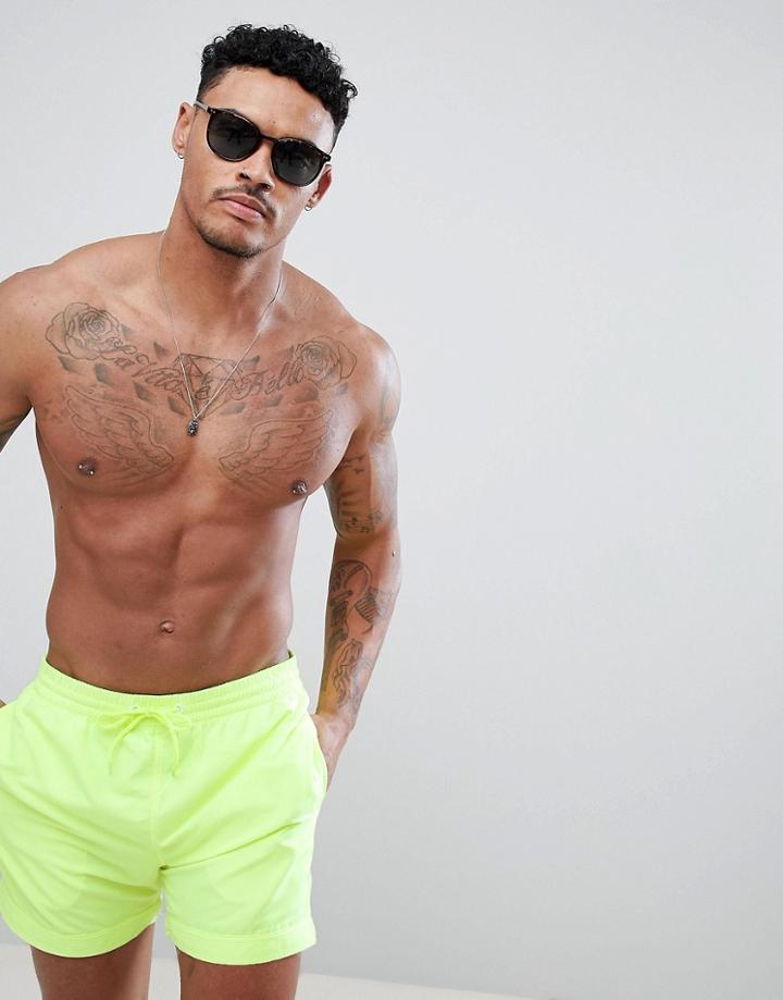 South Beach Swim Shorts In Neon - Yellow