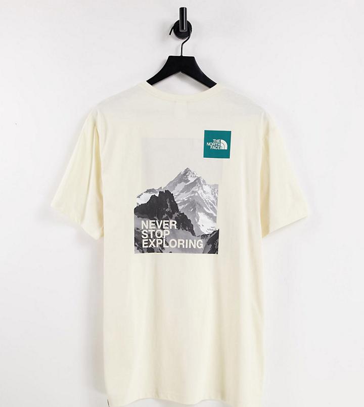 The North Face Postcard T-shirt In Cream Exclusive At Asos-white