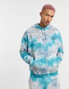 Asos Design Oversized Hoodie Set In Tie Dye Effect With San Francisco Chest Embroidery-multi