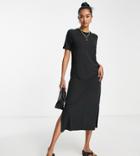 Whistles Exclusive Jersey Midaxi T-shirt Dress In Gray