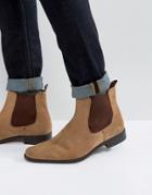 Dune Marky Chelsea Boots In Tan Suede - Tan