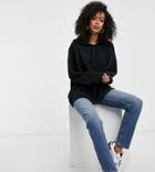 Vero Moda Tall Knit Hoodie In Dark Gray-grey