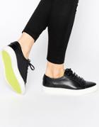 Bronx Black Leather Sneakers - Black Nappa