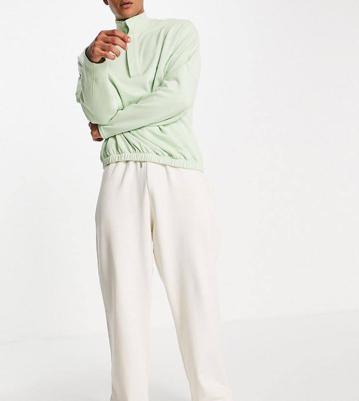 Collusion Wide Leg Sweatpants In Ecru - Part Of A Set-white