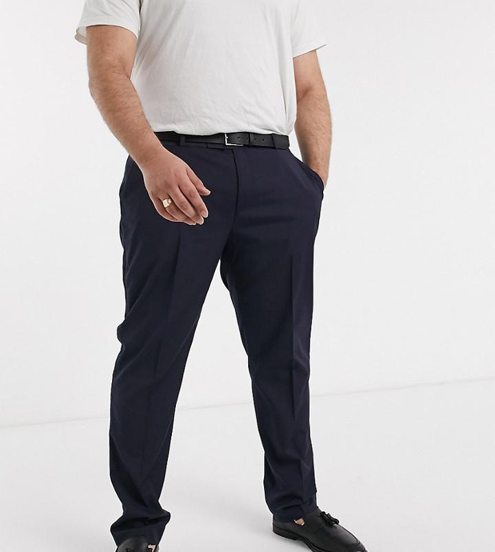 Asos Design Plus Skinny Tuxedo Suit Pants In Navy